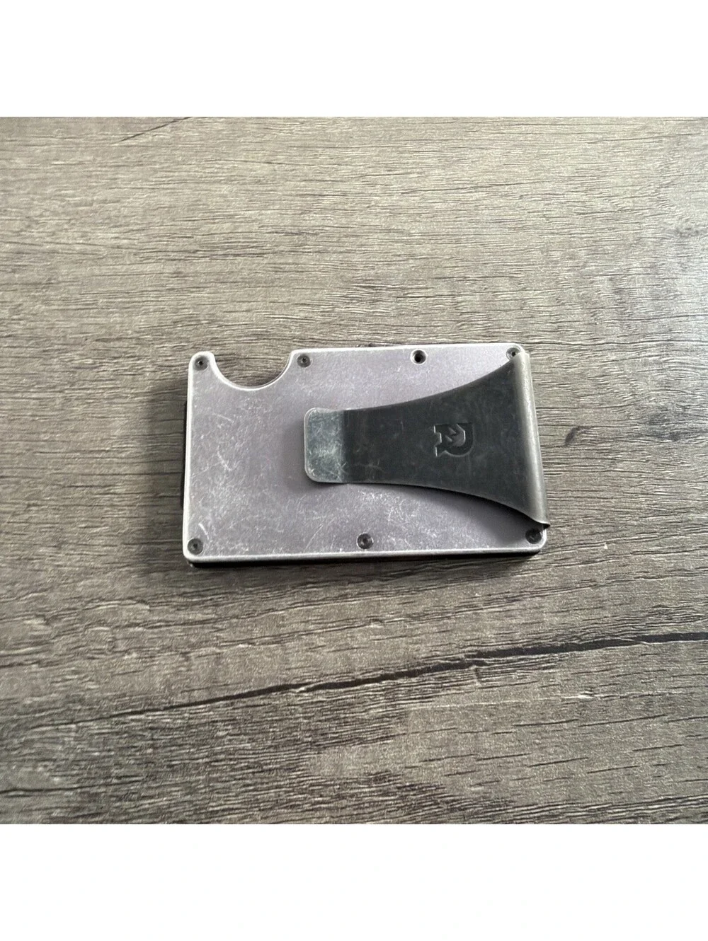 Ridge Wallet with Money Clip for Men Gray Silver